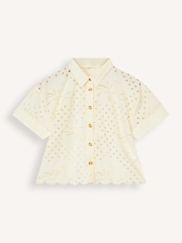 Ontdek de Ness katoenen broderie blouse van Louizon in de kleur crème bij Orangebag. Op werkdagen voor 21:45 besteld, morgen in huis.