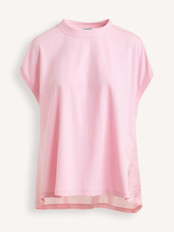 Ontdek de Jabana organic cotton top van Essentiel Antwerp in de kleur Roze bij Orangebag. Op werkdagen voor 21:45 besteld, morgen in huis.