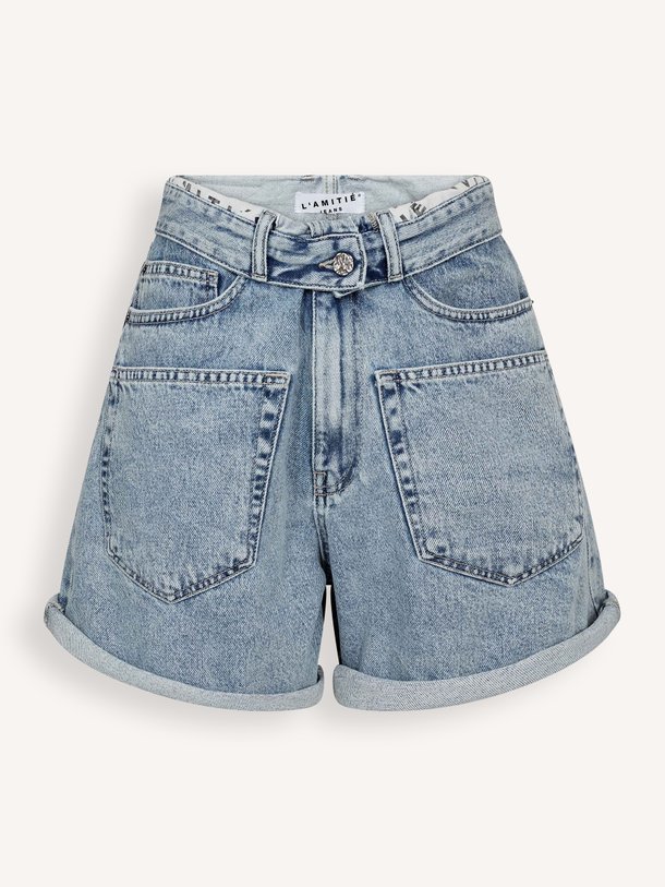 Ontdek de Denim short van Haute L'Amitié in de kleur Blauw bij Orangebag. Op werkdagen voor 21:45 besteld, morgen in huis.