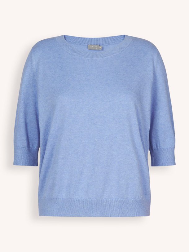 Ontdek de Katoen/zijdemix top van No Man's Land in de kleur Blauw bij Orangebag. Op werkdagen voor 21:45 besteld, morgen in huis.