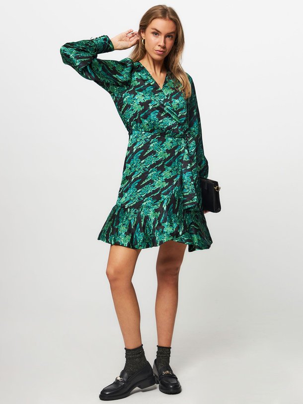 Ontdek de Rowenda geweven overslagjurk met print van Freebird in de kleur groen bij Orangebag. Op werkdagen voor 21:45 besteld, morgen in huis.