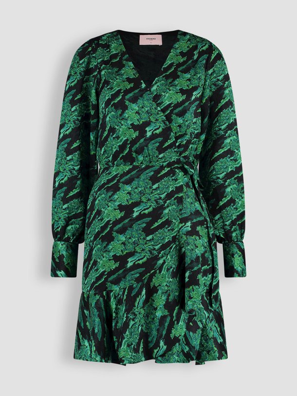 Ontdek de Rowenda geweven overslagjurk met print van Freebird in de kleur groen bij Orangebag. Op werkdagen voor 21:45 besteld, morgen in huis.
