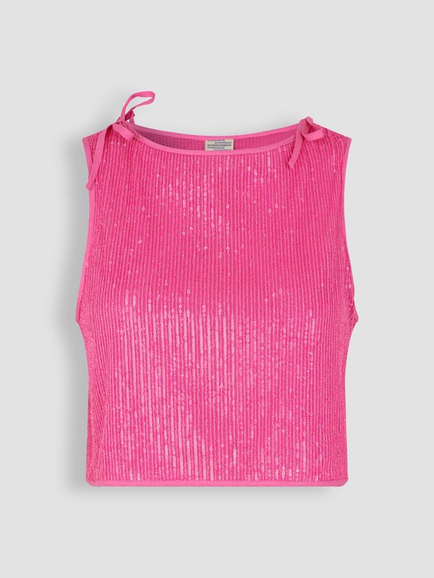 Ontdek de Julia mesh top met pailletten van Baum und Pferdgarten in de kleur roze bij Orangebag. Op werkdagen voor 21:45 besteld, morgen in huis.