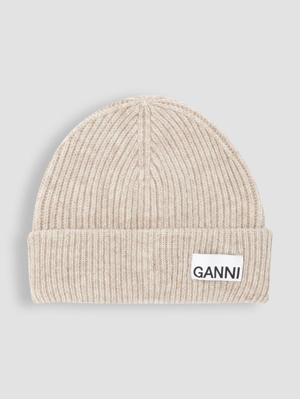 Ontdek de Wolmix gemêleerde beanie van Ganni in de kleur zand bij Orangebag. Op werkdagen voor 21:45 besteld, morgen in huis.