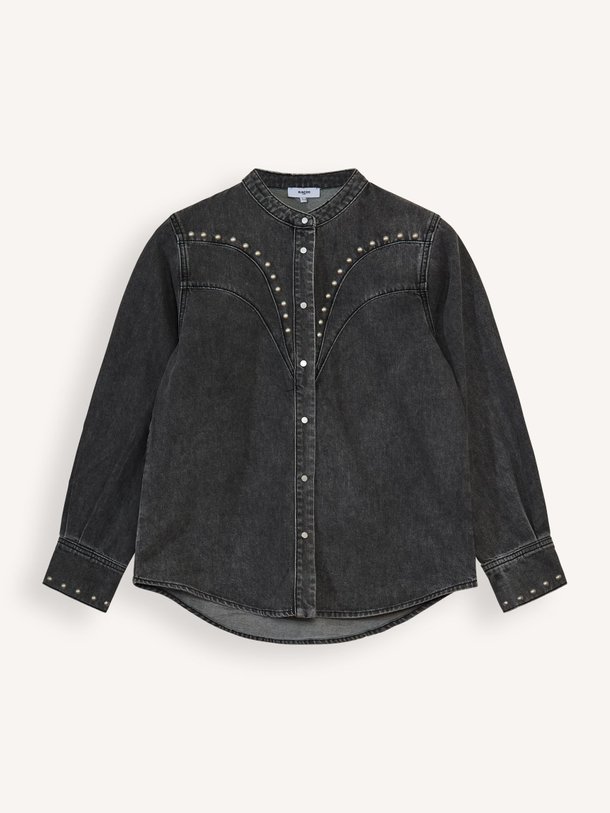 Ontdek de Lamber denim blouse met studs van Suncoo in de kleur grijs bij Orangebag. Op werkdagen voor 21:45 besteld, morgen in huis.