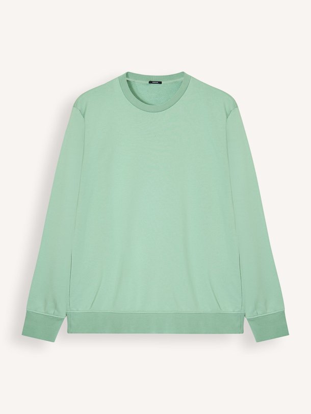 Ontdek de Scissor katoenmix sweater van Denham in de kleur Groen bij Orangebag. Op werkdagen voor 21:45 besteld, morgen in huis.
