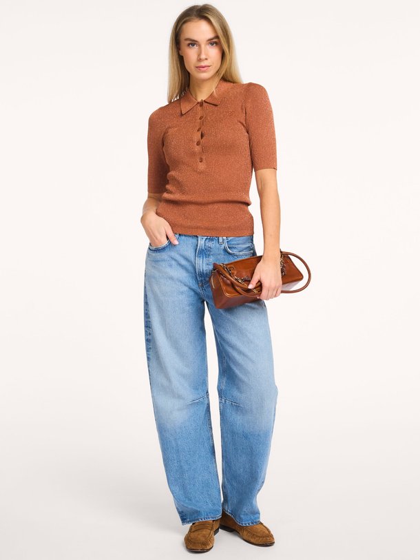 Ontdek de Fayza viscosemix top met lurex van Dante 6 in de kleur Lichtbruin bij Orangebag. Op werkdagen voor 21:45 besteld, morgen in huis.