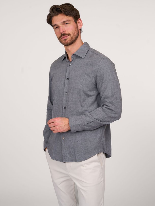 Ontdek de Katoenen gemêleerd piqué overhemd van Boss in de kleur grijs bij Orangebag. Op werkdagen voor 21:45 besteld, morgen in huis.