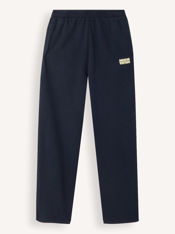 Ontdek de Plizzy katoenen logo joggingbroek van American Vintage in de kleur Donkerblauw bij Orangebag. Op werkdagen voor 21:45 besteld, morgen in huis.