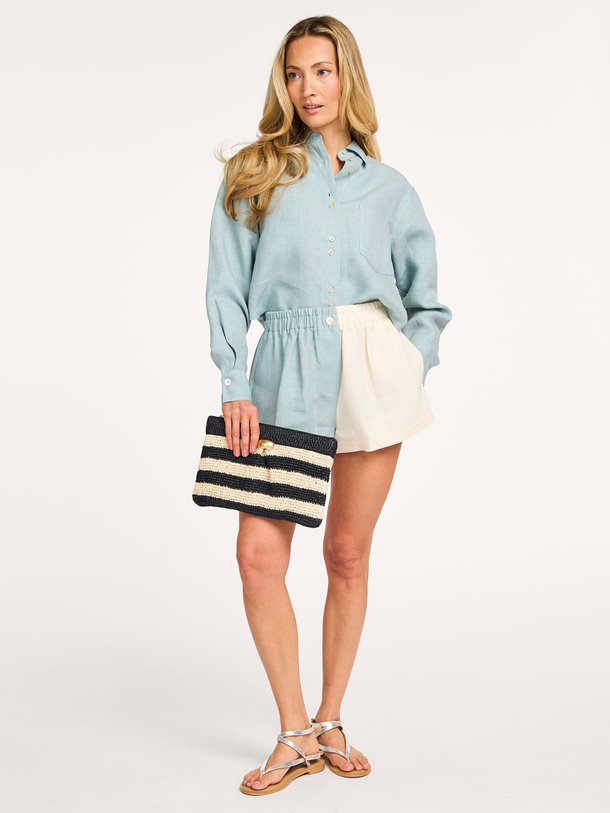 Ontdek de Linnen short van forte_forte in de kleur aquablauw bij Orangebag. Op werkdagen voor 21:45 besteld, morgen in huis.