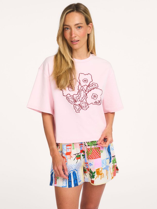 Ontdek de Lapis katoen/lyocellmix short met print van Frnch in de kleur Roze bij Orangebag. Op werkdagen voor 21:45 besteld, morgen in huis.