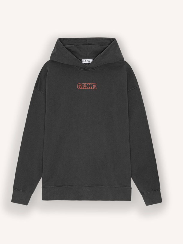 Ontdek de Isoli organic cotton oversized logo hoodie van Ganni in de kleur antraciet bij Orangebag. Op werkdagen voor 21:45 besteld, morgen in huis.