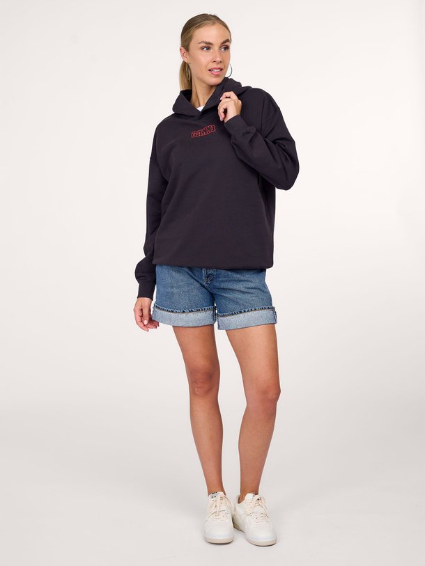 Ontdek de Isoli organic cotton oversized logo hoodie van Ganni in de kleur antraciet bij Orangebag. Op werkdagen voor 21:45 besteld, morgen in huis.