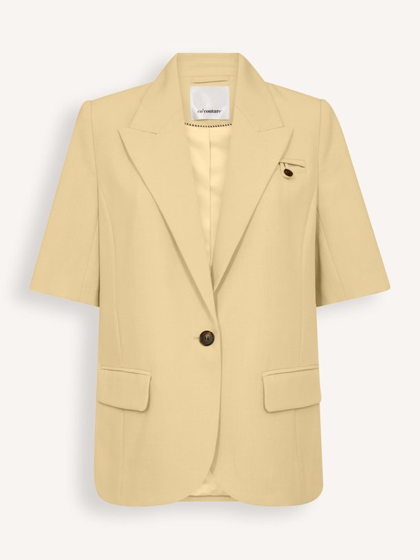 Ontdek de Nilan katoenmix blazer van Co'Couture in de kleur Geel bij Orangebag. Op werkdagen voor 21:45 besteld, morgen in huis.