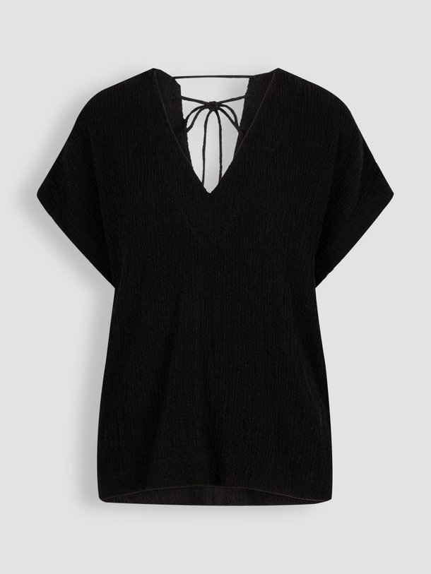 Ontdek de Muze viscosemix stretch top met structuur van Dante 6 in de kleur zwart bij Orangebag. Op werkdagen voor 21:45 besteld, morgen in huis.