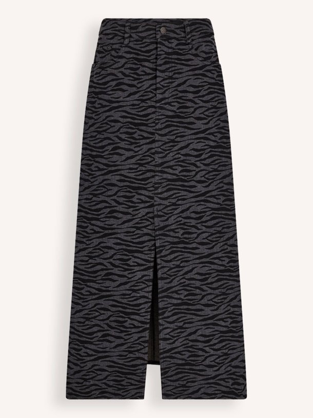 Ontdek de Zebra katoenmix denim rok van Co'Couture in de kleur zwart bij Orangebag. Op werkdagen voor 21:45 besteld, morgen in huis.