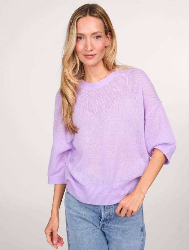 Ontdek de K198 Cashmere/zijdemix top van Majestic Filatures in de kleur lavendel bij Orangebag. Op werkdagen voor 21:45 besteld, morgen in huis.