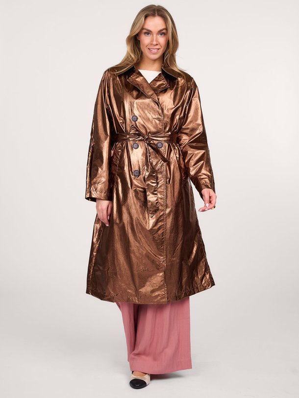 Ontdek de Ferdi geweven metallic trenchcoat van Nathalie Vleeschouwer in de kleur koper bij Orangebag. Op werkdagen voor 21:45 besteld, morgen in huis.