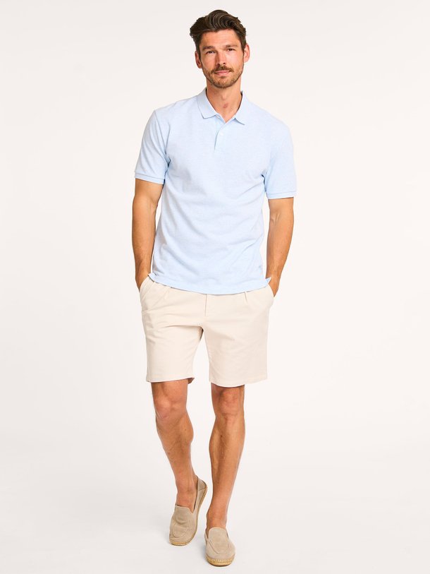 Ontdek de Organic cotton piqué gemêleerde polo van Profuomo in de kleur lichtblauw bij Orangebag. Op werkdagen voor 21:45 besteld, morgen in huis.