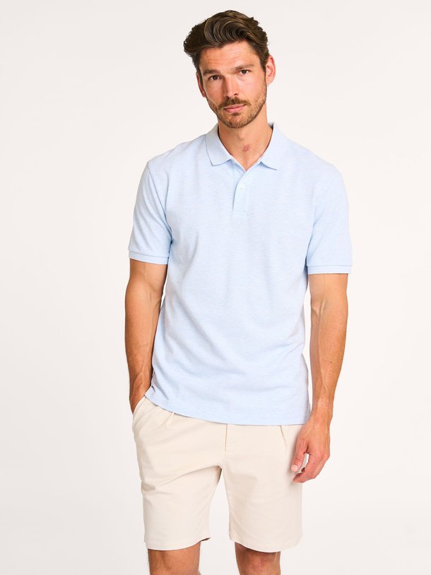 Ontdek de Organic cotton piqué gemêleerde polo van Profuomo in de kleur lichtblauw bij Orangebag. Op werkdagen voor 21:45 besteld, morgen in huis.