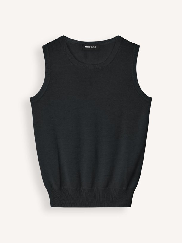 Ontdek de Katoen/viscosemix top van Repeat in de kleur Zwart bij Orangebag. Op werkdagen voor 21:45 besteld, morgen in huis.