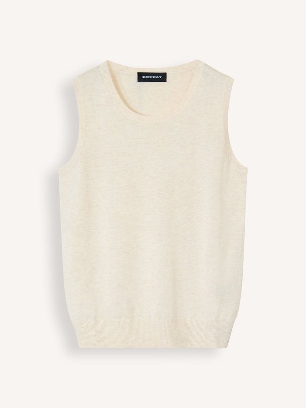 Ontdek de Katoen/viscosemix gemêleerde top van Repeat in de kleur Zand bij Orangebag. Op werkdagen voor 21:45 besteld, morgen in huis.