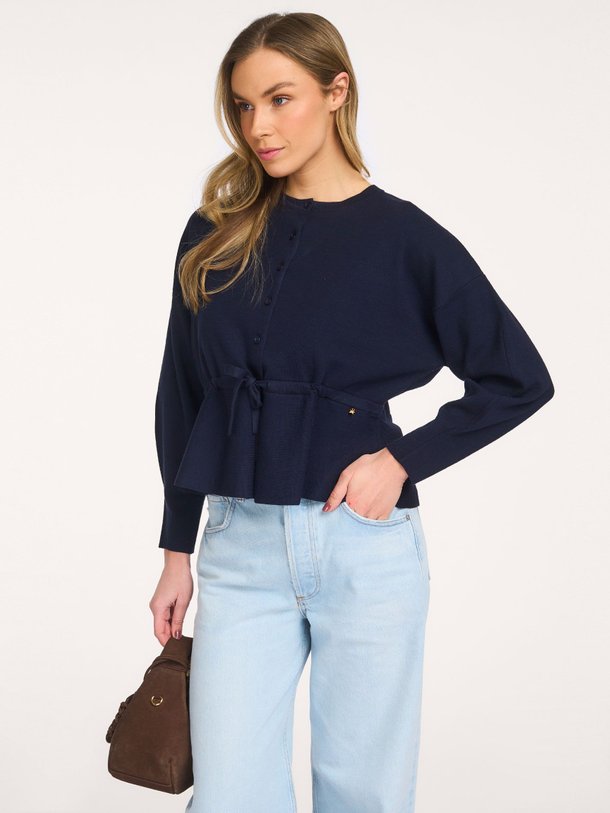 Ontdek de Cashmeremix vest van Des Petits Hauts in de kleur Donkerblauw bij Orangebag. Op werkdagen voor 21:45 besteld, morgen in huis.