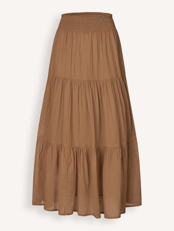 Lollys Laundry DiamondLL Maxi Skirt online kopen | Orangebag Ontdek de DiamondLL Maxi Skirt van Lollys Laundry bij Orangebag. Een zwierige bruine rok met een gesmokte taille, perfect voor een zomerse boho-look.