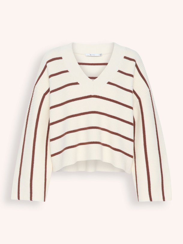 Ontdek de Seba katoenmix trui met gestreept dessin van Gestuz in de kleur off-white bij Orangebag. Op werkdagen voor 21:45 besteld, morgen in huis.