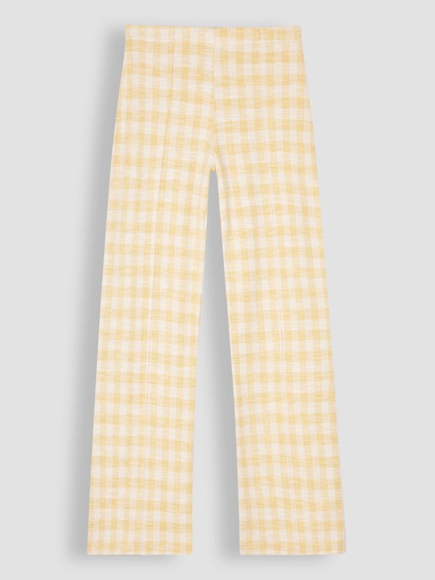 Ontdek de Pirla organic cotton bouclé broek van Mads Norgaard in de kleur lichtgeel bij Orangebag. Op werkdagen voor 21:45 besteld, morgen in huis.