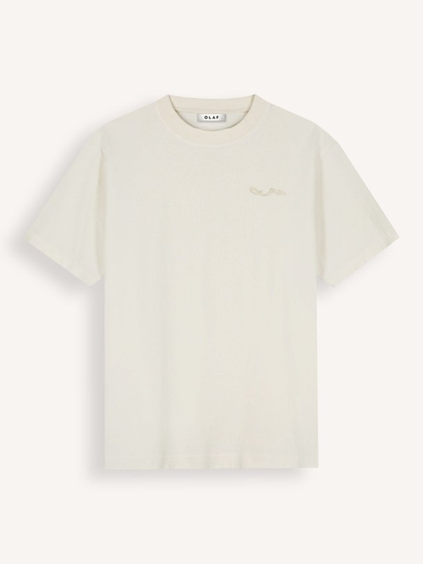 Ontdek de Organic cotton T-shirt van OLAF in de kleur Off-white bij Orangebag. Op werkdagen voor 21:45 besteld, morgen in huis.