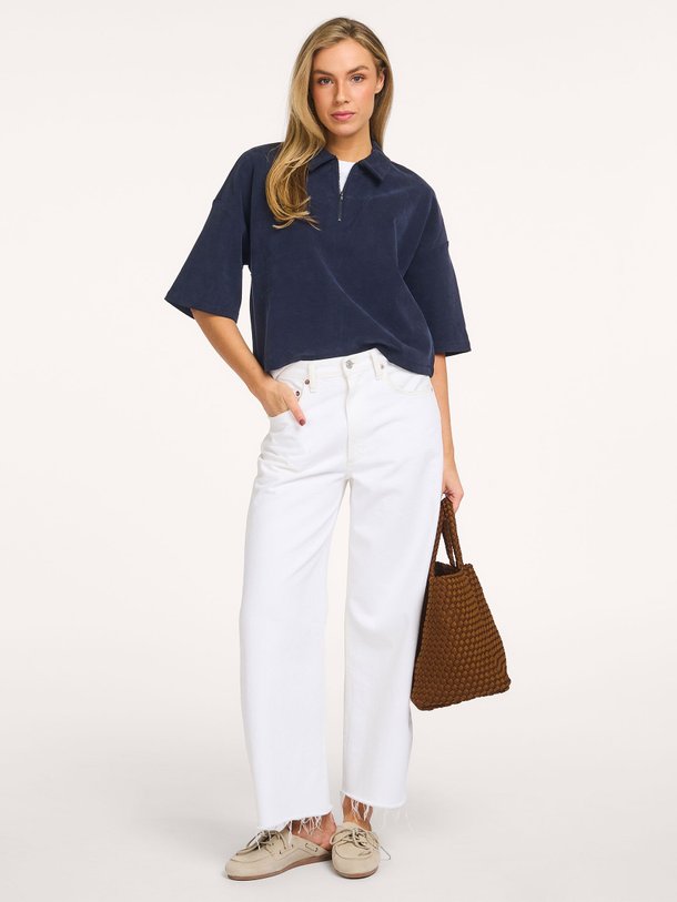 Ontdek de Lyocellmix polo top van Yaya in de kleur Donkerblauw bij Orangebag. Op werkdagen voor 21:45 besteld, morgen in huis.
