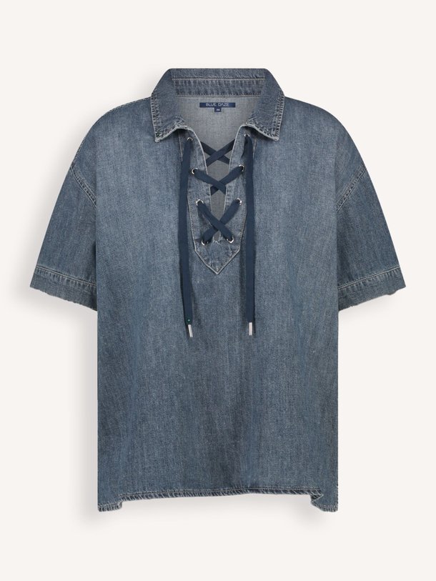 Ontdek de Denim top van Summum in de kleur donkerblauw bij Orangebag. Op werkdagen voor 21:45 besteld, morgen in huis.
