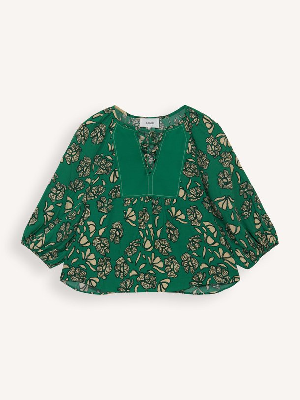 Ontdek de Aura viscose top met print van ba-sh in de kleur groen bij Orangebag. Op werkdagen voor 21:45 besteld, morgen in huis.