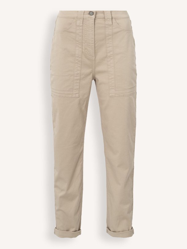 Ontdek de Katoenmix broek van Yaya in de kleur beige bij Orangebag. Op werkdagen voor 21:45 besteld, morgen in huis.