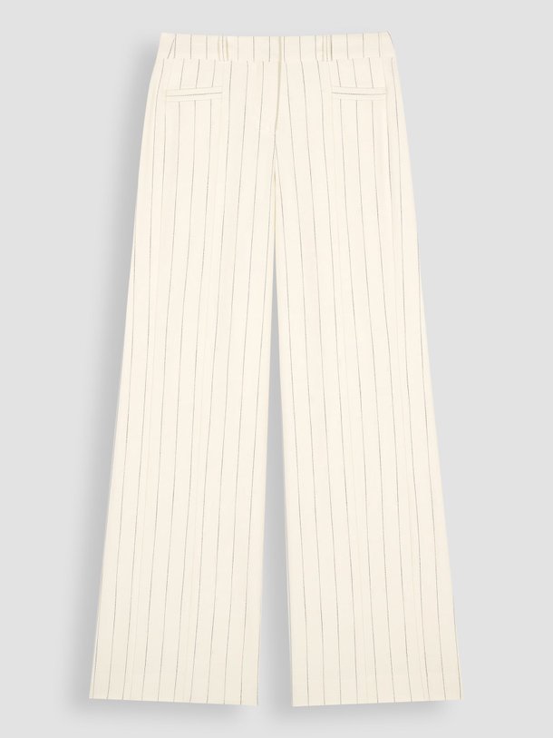 Ontdek de Elouan viscosemix gestreepte broek van ba-sh in de kleur ecru bij Orangebag. Op werkdagen voor 21:45 besteld, morgen in huis.