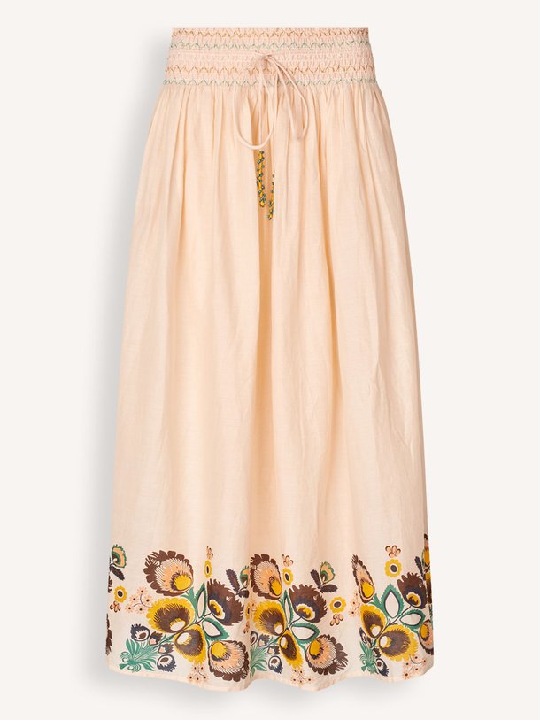 Ontdek de Cassie katoenen maxi rok met print van Lollys Laundry in de kleur poeder bij Orangebag. Op werkdagen voor 21:45 besteld, morgen in huis.