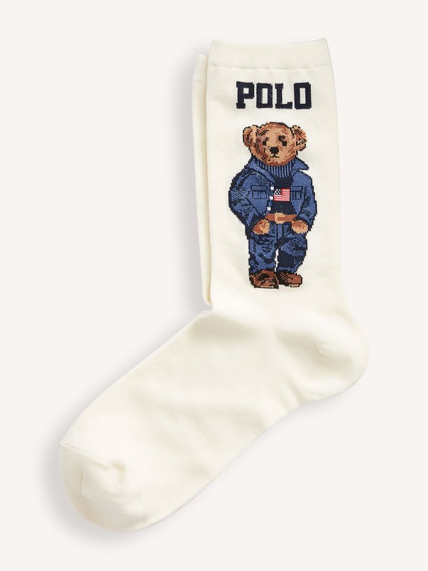 Ontdek de Katoenmix sokken met dessin van Ralph Lauren in de kleur Crème bij Orangebag. Op werkdagen voor 21:45 besteld, morgen in huis.