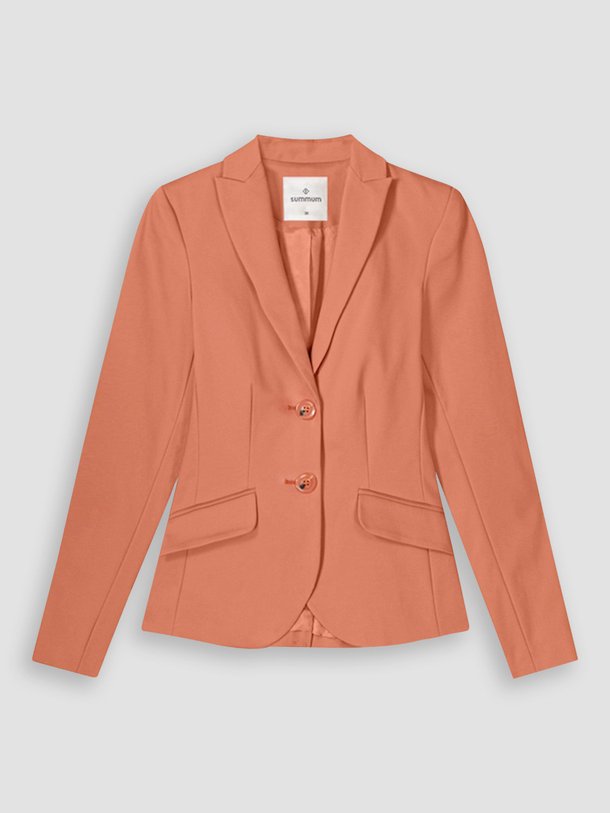 Ontdek de Katoenmix getailleerde stretch blazer van Summum in de kleur abrikoos bij Orangebag. Op werkdagen voor 21:45 besteld, morgen in huis.