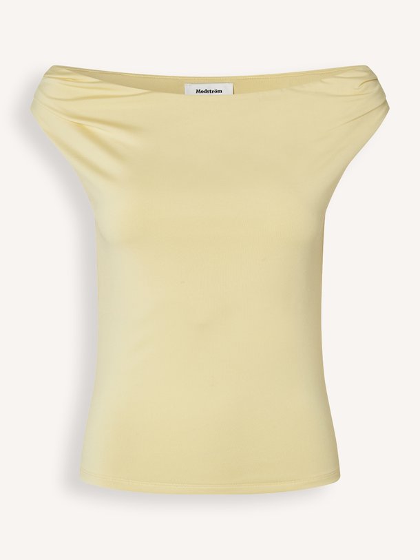 Ontdek de Hima jersey off shoulder top van Modstrom in de kleur Geel bij Orangebag. Op werkdagen voor 21:45 besteld, morgen in huis.