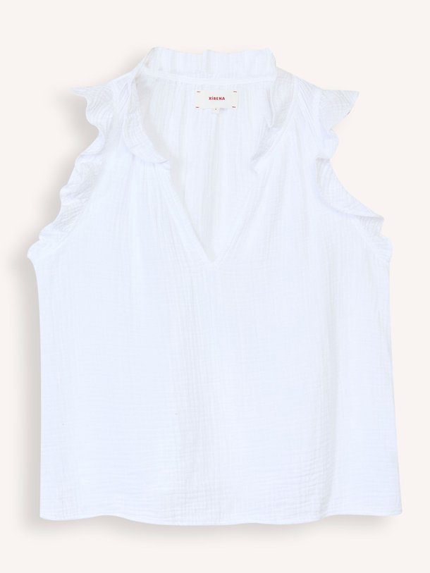 Ontdek de Bex, katoenen seersucker top van Xirena bij Orangebag. Op werkdagen voor 21:45 besteld, morgen in huis.