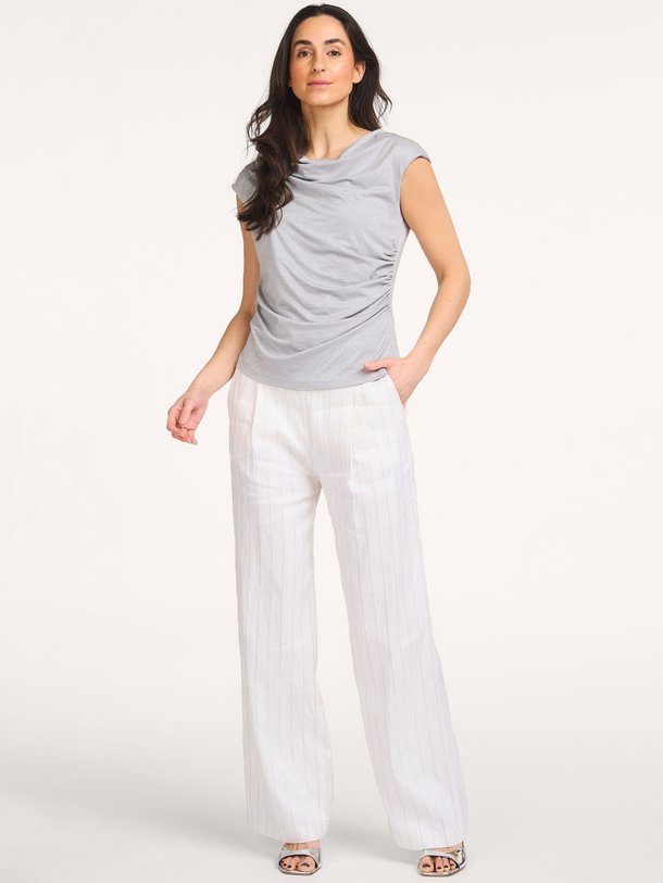 Ontdek de Linnen/katoenmix gestreepte broek van No Man's Land in de kleur Off-white bij Orangebag. Op werkdagen voor 21:45 besteld, morgen in huis.