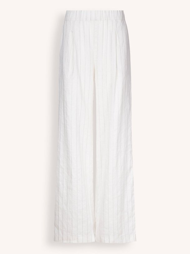 Ontdek de Linnen/katoenmix gestreepte broek van No Man's Land in de kleur Off-white bij Orangebag. Op werkdagen voor 21:45 besteld, morgen in huis.