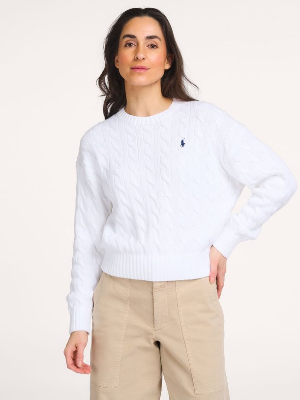 Ontdek de Katoenen kabel trui oversized fit van Ralph Lauren in de kleur Wit bij Orangebag. Op werkdagen voor 21:45 besteld, morgen in huis.