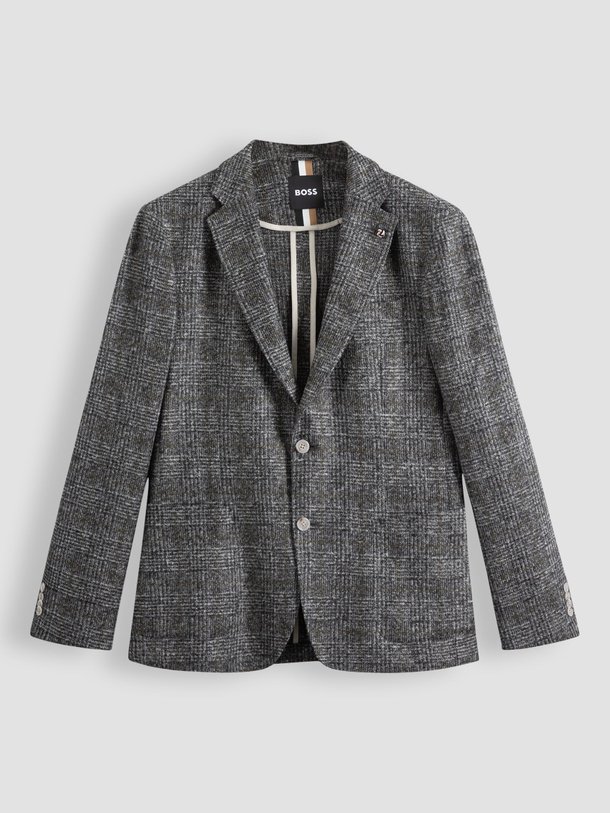 Boss Hanry - Wolmix Blazer Met Dessin - Grijs Ontdek de Hanry wolmix blazer met dessin van Boss in de kleur grijs bij Orangebag. Op werkdagen voor 21:45 besteld, morgen in huis.