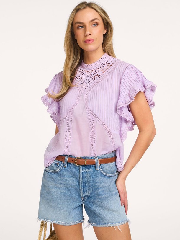 Ontdek de Katoenen top van Farm Rio in de kleur Lila bij Orangebag. Op werkdagen voor 21:45 besteld, morgen in huis.