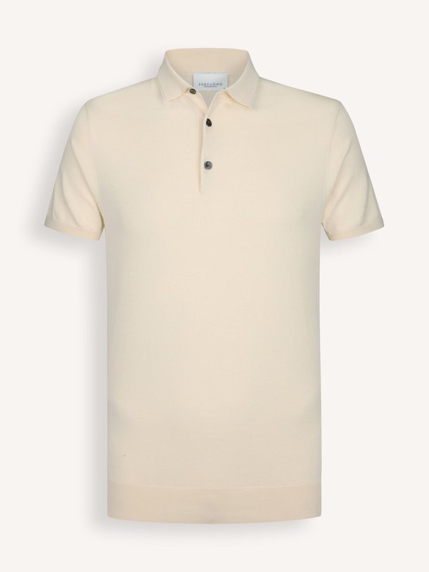 Ontdek de Tencel/zijdenmix polo van Profuomo in de kleur off-white bij Orangebag. Op werkdagen voor 21:45 besteld, morgen in huis.
