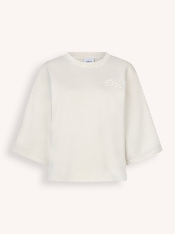 Ontdek de Devon organic cotton sweater met borduursel van Dante 6 in de kleur Ecru bij Orangebag. Op werkdagen voor 21:45 besteld, morgen in huis.