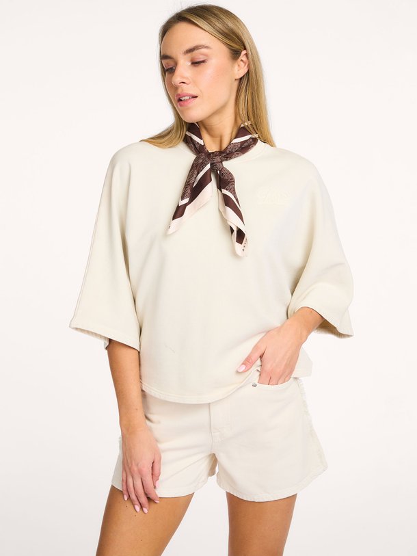 Ontdek de Devon organic cotton sweater met borduursel van Dante 6 in de kleur Ecru bij Orangebag. Op werkdagen voor 21:45 besteld, morgen in huis.