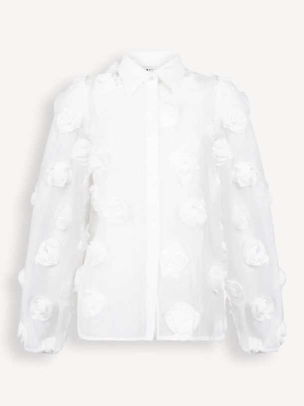 Ontdek de Lien geweven blouse met applicaties van Aaiko in de kleur Wit bij Orangebag. Op werkdagen voor 21:45 besteld, morgen in huis.